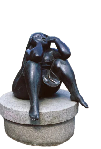 Martin Mayer: Bukolika. 1984, bronze, h 100 cm.