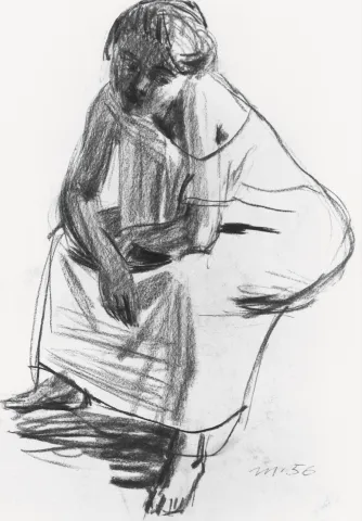 Martin Mayer, drawing, 1956, 60 x 42 cm