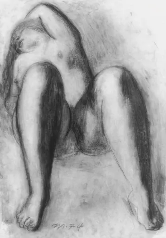 Martin Mayer, drawing, 1974, 61 x 43 cm